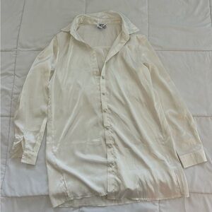 Princess Polly White Silk Blouse